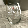 Custom Photo To The World You Are Just One Mom Wine Glass - Mother’s Day Gift for Mom TH10 169087