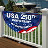 Custom Family Name USA 250th Anniversary 1776-2026 Non-Pleated Fan Flag HA75 920914