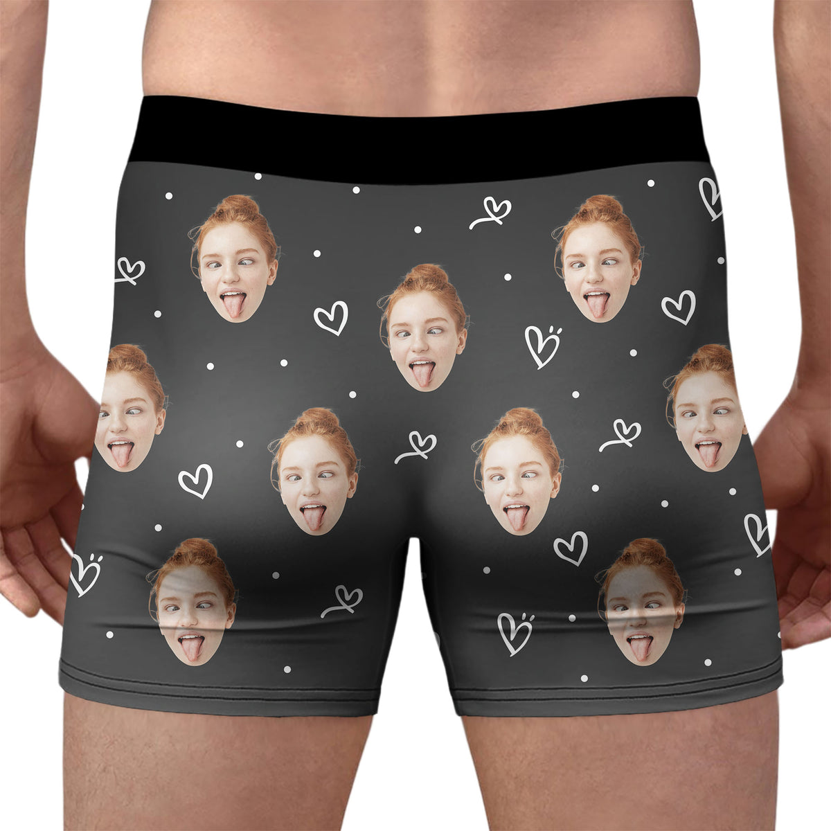 Custom Photo Only Her - Personalized Men's Boxer Briefs Valentine's Day HA75 898416