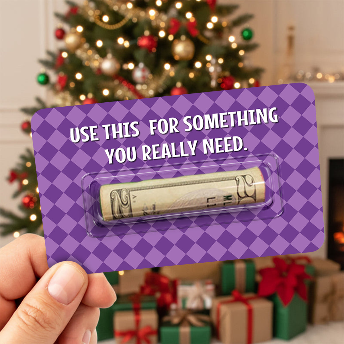 Personalized Funny Christmas Money Holder Card, Holiday Cash Gift For Family , Best Friends CH07 180484