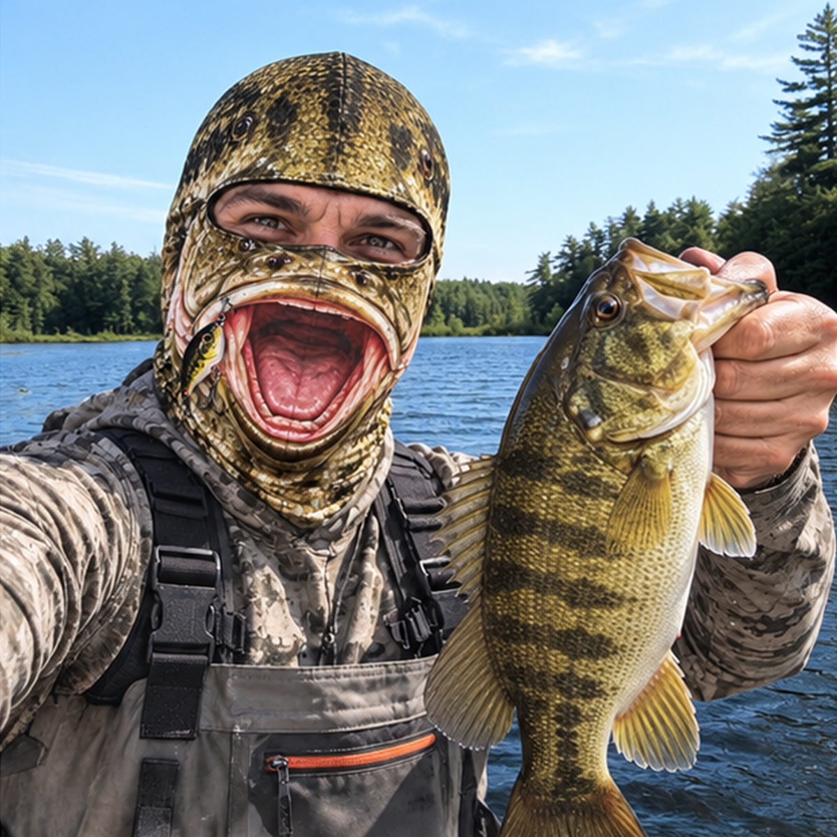 Funny Smallmouth Bass Mask For Fishing Lovers HO82 904034