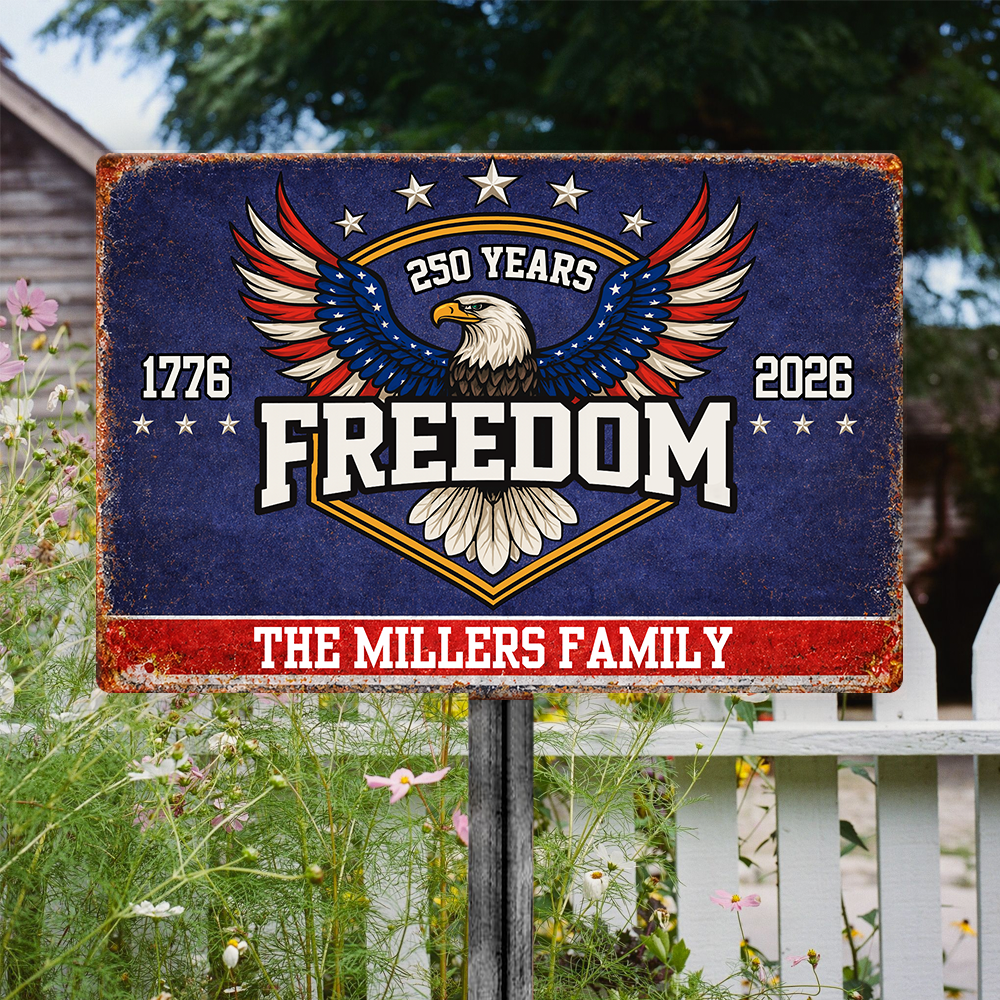 America 250 Years of Freedom 1776–2026 Anniversary Metal Sign HA75 920124