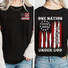 One Nation Under God We The People America Front & Back Dark Shirt TH10 169295