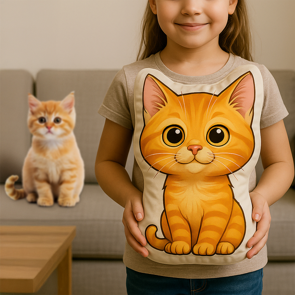 Custom Dog Cat Cartoon Photo Shaped Pillow For Dog Lovers Cat Lovers CH07 896448