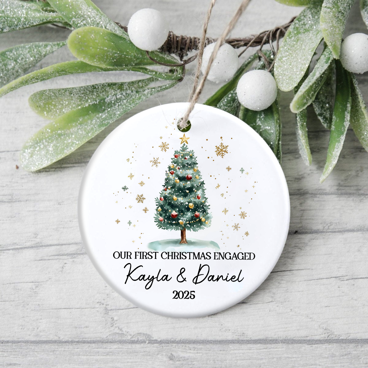 Personalized Name Our First Christmas Together Ceramic Ornament LM32 895601