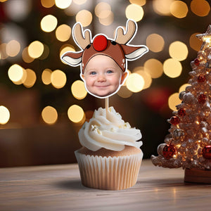 Custom Photo Cute Cupcake Topper Christmas Gift For Family TH10 894749