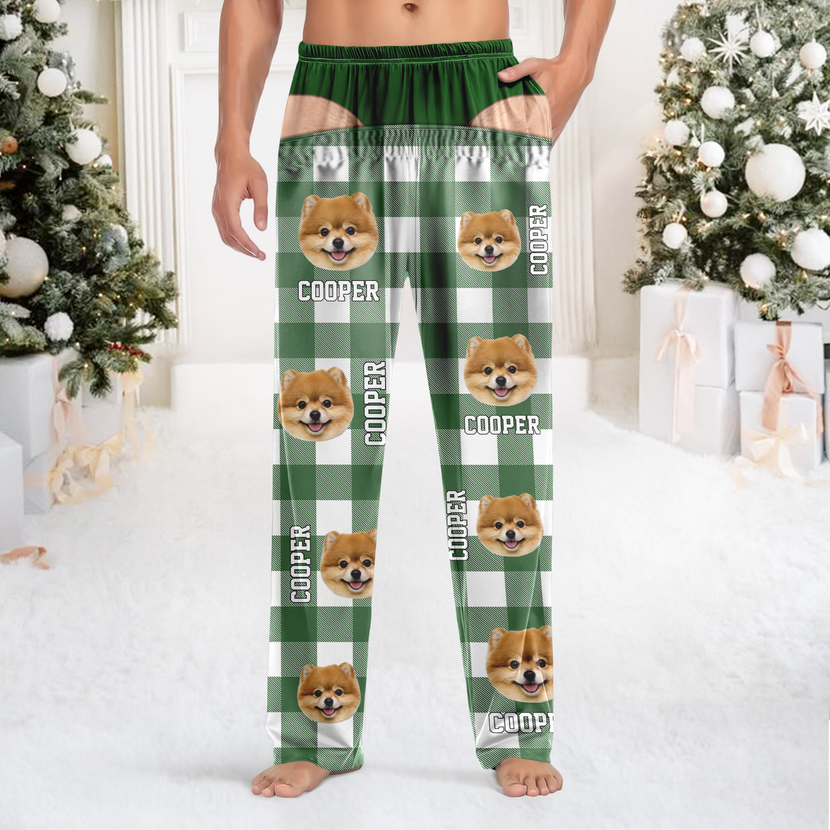 Custom Pet Photo Funny Sweatpants Christmas Birthday Gifts For Husband, Son, Grandson, Brother, Grandpa, Dad TH10 170671