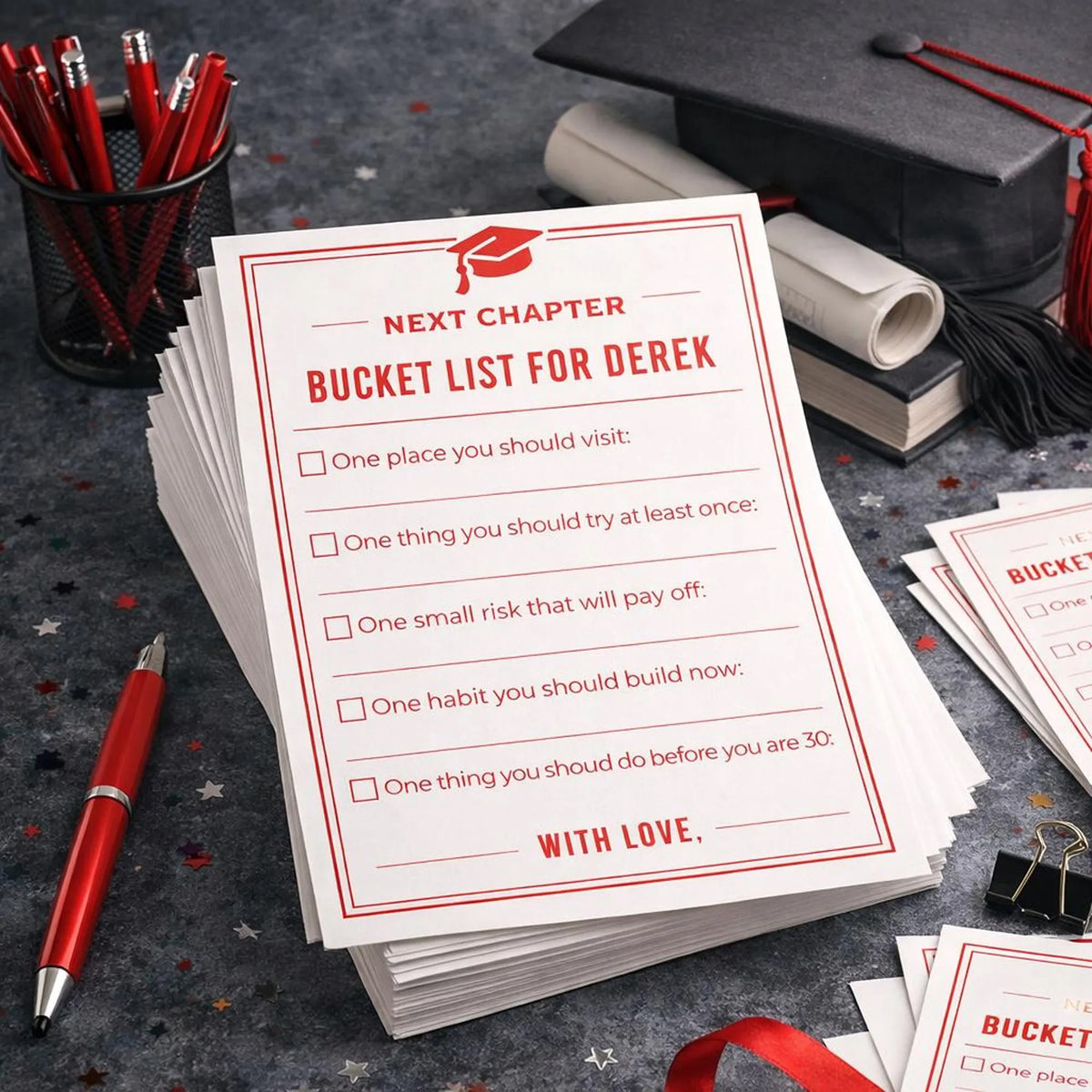 Personalized Next Chapter Wishes - Advice Cards for Graduation Party - Graduation gift HO82 902226