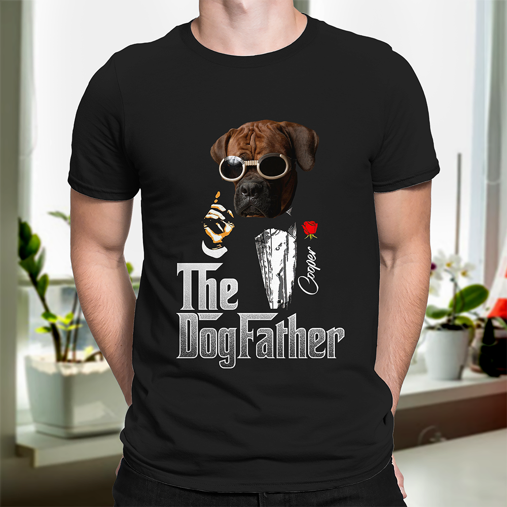 Custom Photo The Dogfather Gentlemen Shirt Personalized Gift For Dog Dad HO82 893862