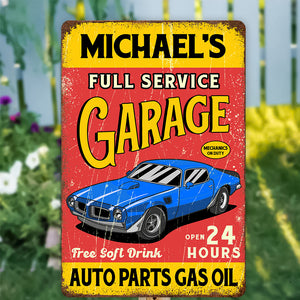 Custom Car Photo Full Service Garage Signs - Personalized Metal Sign CH07 896234