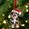 Custom Pet Photo Christmas Light Acrylic Ornament, Personalized Holiday Keepsake LM32 670013