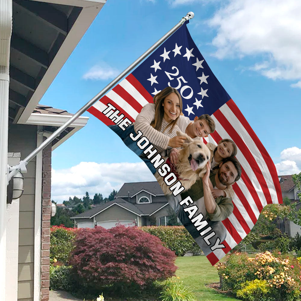 Personalized 250 Year American Anniversary House Flag HO82 901722