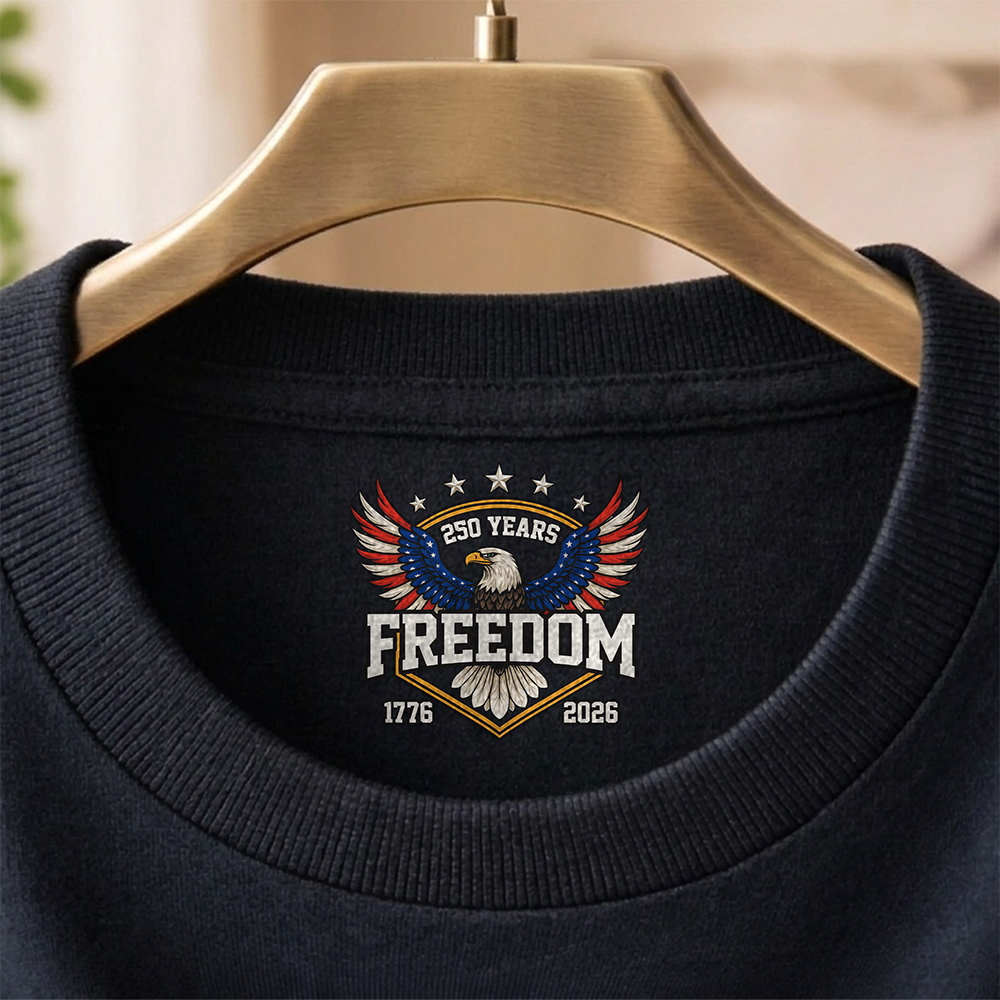 America 250 Years of Freedom 1776–2026 Anniversary Neck Print Shirt Patriotic Gift CH07 910920