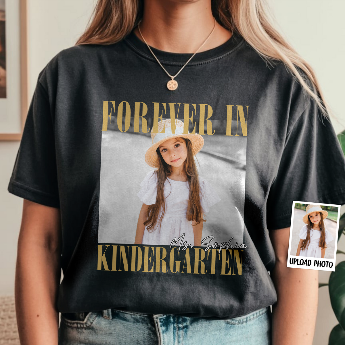 Custom Cute Photo Forever In Kindergarten Retro Style Comfort Shirt LM32 895657