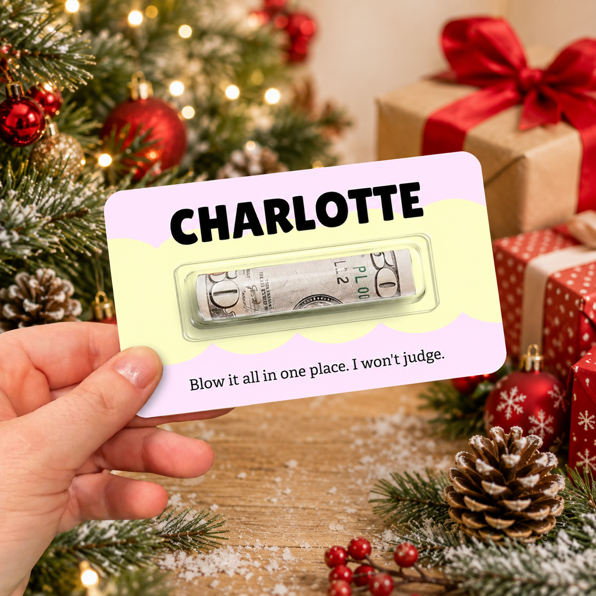 Custom Name Christmas Money Gift Card Gift for Family & Friends LM32 669717