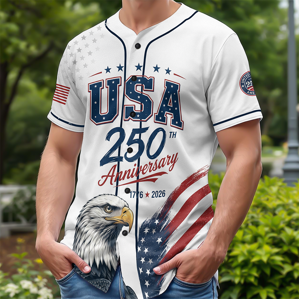 USA 250th Anniversary Baseball Jersey Shirt 4th of July Gift CH07 911834