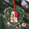 Custom Photo Dog Personalized Heart Shaped Glass Ornament For Christmas HA75 897468