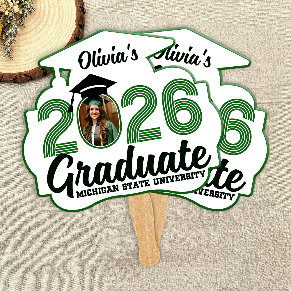 Custom Photo 2026 Graduate Face Fan Graduation Gift LM32 897931