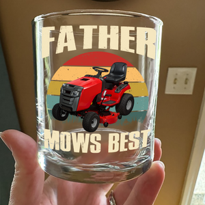 Custom Photo Father Mows Best Retro Whiskey Glass For Father Day LM32 893637