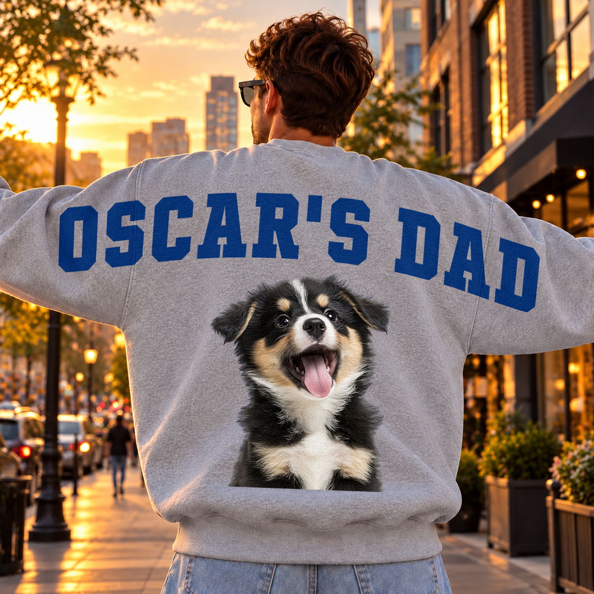Custom Dog Dad Mom Photo Shoulder to Shoulder Shirt For Dog Lovers CH07 180936