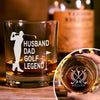 Custom Name Husband Dad Papa Golf Legend For Golfers - Personalized Engraved Whiskey Glass HO82 900908
