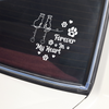 Personalized Forever In Our Hearts Car Window Decal Sticker Gift For Dog Cat Lovers CH07 910258