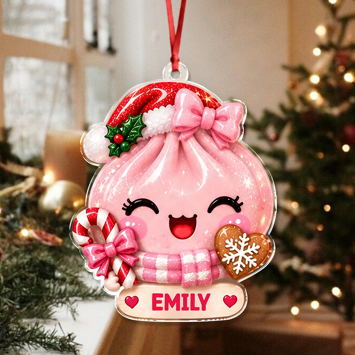 Personalized Christmas Dumpling Dim Sum Acrylic Ornament Christmas Gift HA75 919418