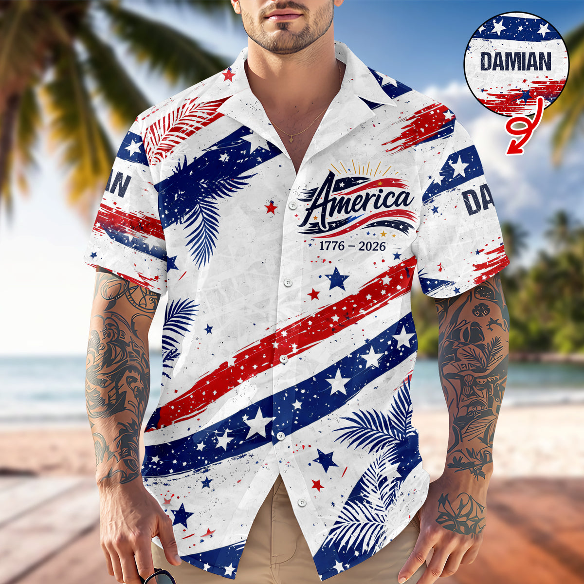 Custom Name 250 Years Semiquincentennial 1776-2026 Hawaii shirt HO82 901700