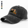 Custom Photo Gothic Halloween Washed Denim Baseball Cap For Dog Lovers TH10 896157