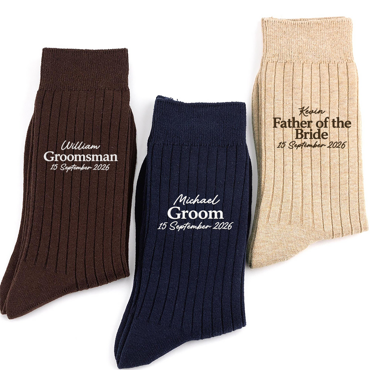 Personalized Wedding Embroidered Socks, Groom, Groomsman & Wedding Party Gifts HO82 903470