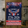 Custom Family Name America 250 Years Semiquincentennial 1776-2026 Metal Sign TH10 169445