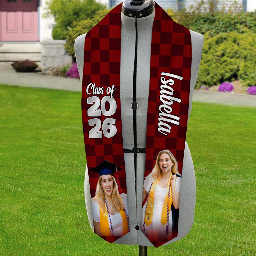 Custom Photo Class Of 2026 Graduation Celebration Stoles TH10 898533