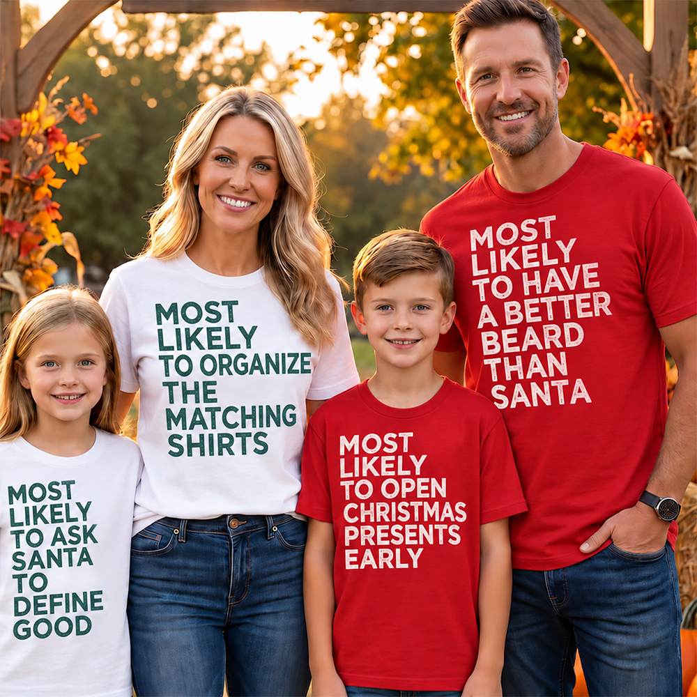 Personalized Most Likely To Family Christmas Shirt, Matching Holiday Outfit TH10 171419