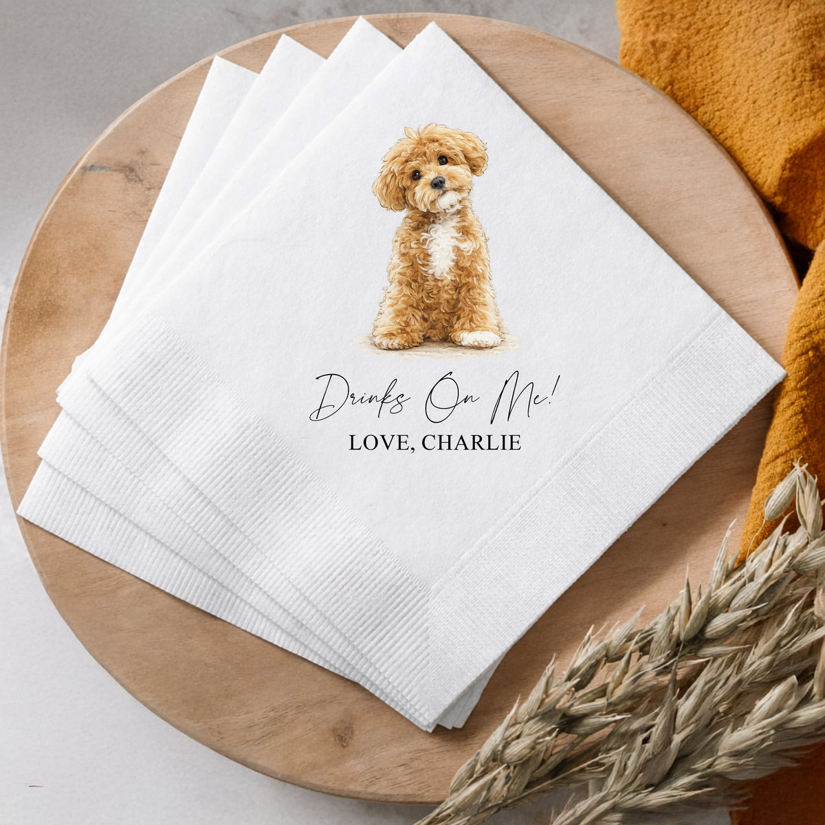 Custom Color Pet Wedding Cocktail Napkins HA75 921176