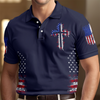 Personalized American Flag Cross Polo Shirt – Christian Faith Patriotic Shirt for Men LM32 899601