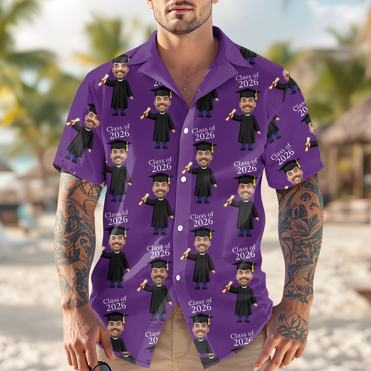 Custom Face Class of 2026 Graduation Hawaii Shirt HA75 920506