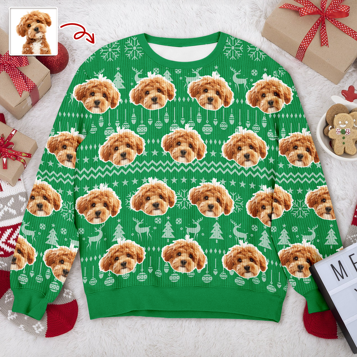 Custom Photo Have A Pawesome Christmas Ugly Sweater TH10 896291