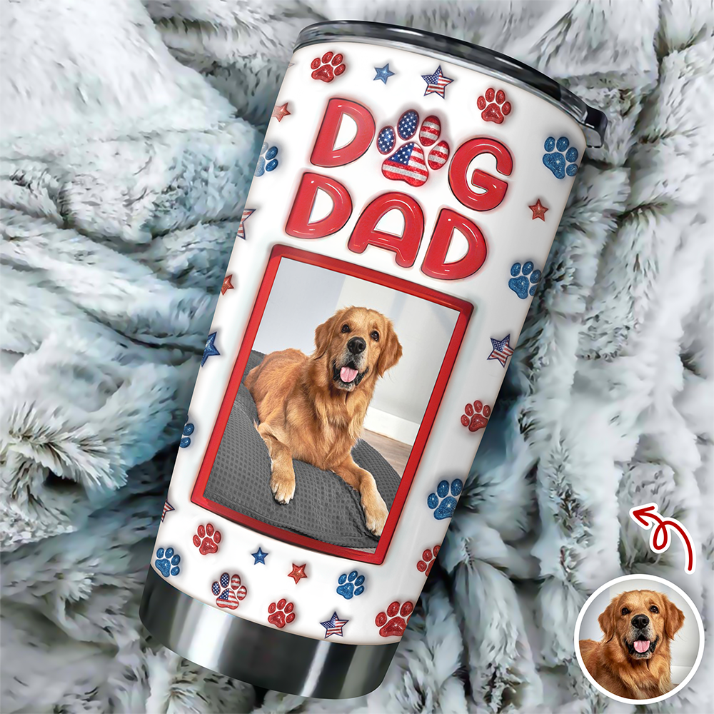 Custom Photo Dog Personalized 3D Inflated Effect Fat Tumbler Gift for Dog Lovers HA75 920402