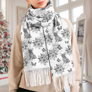 Personalized Dog Chinoiserie Toile De Jouy Style Scarf HO82 900758