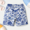 America 250th Anniversary 1776-2026 Toile De Jouy Style Kid Beach Short TH10 169409