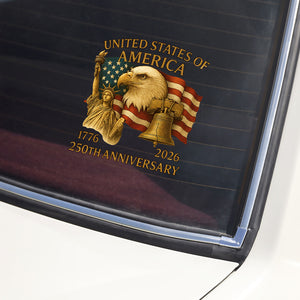 America 250th Anniversary Patriot Eagle With  Statue Of Liberty Car Window Decal Sticker HO82 900866