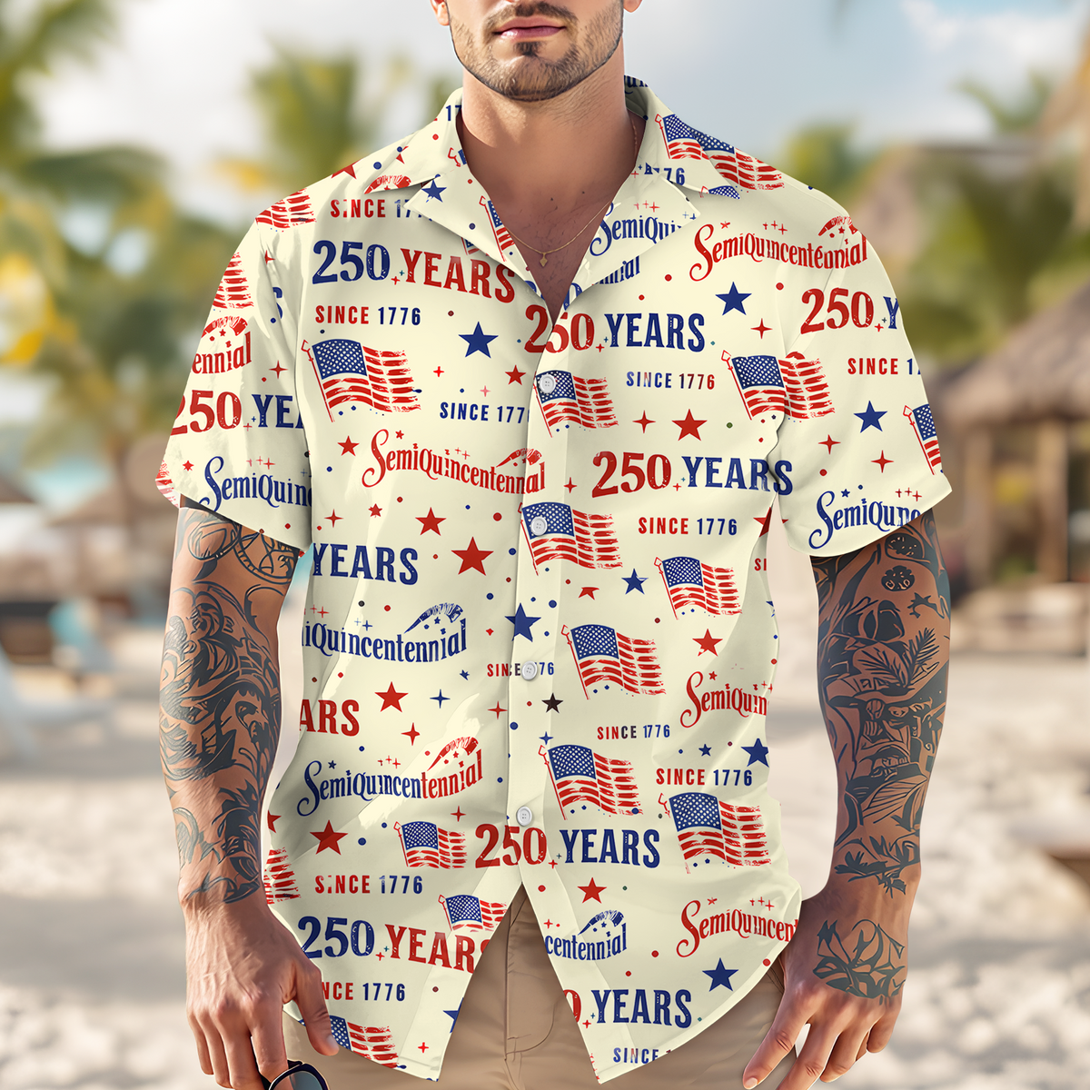Personalized USA 250th Anniversary Semiquincentennial Hawaii Shirt HO82 901476