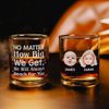 We Will Always Reach For You Whiskey Glass Personalized Gift Dad, Father, Family HO82 893816