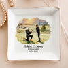 Custom Proposal Portrait Ring Dish Engagement Gift For Couple HO82 901020