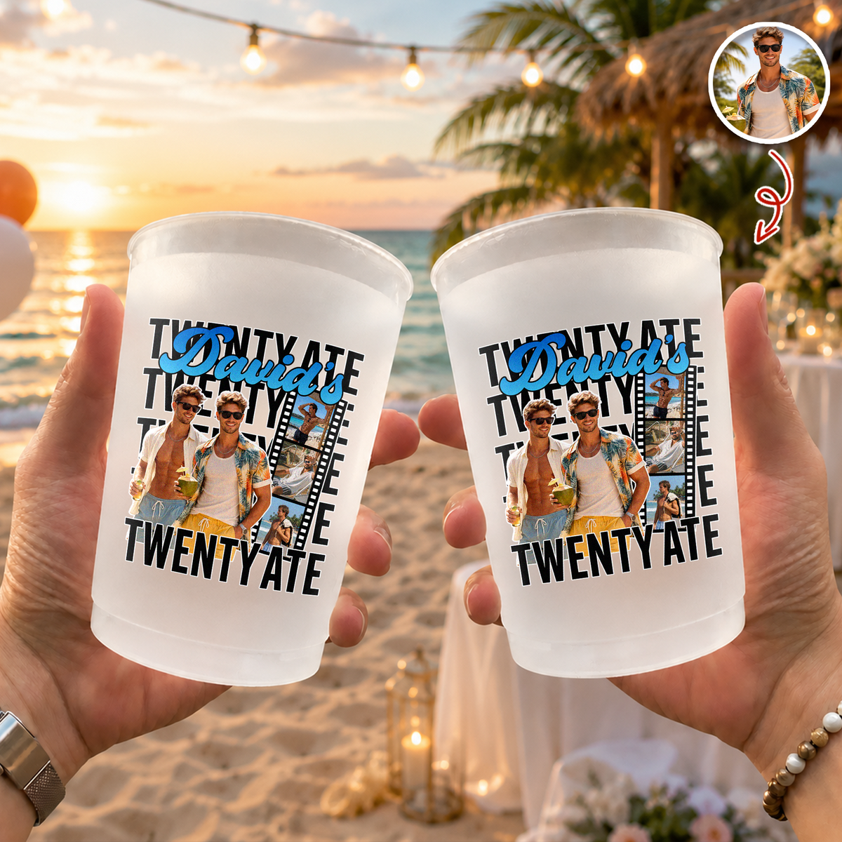 Custom Photo Birthday Party Cups For Birthday Party Favors TH10 170453
