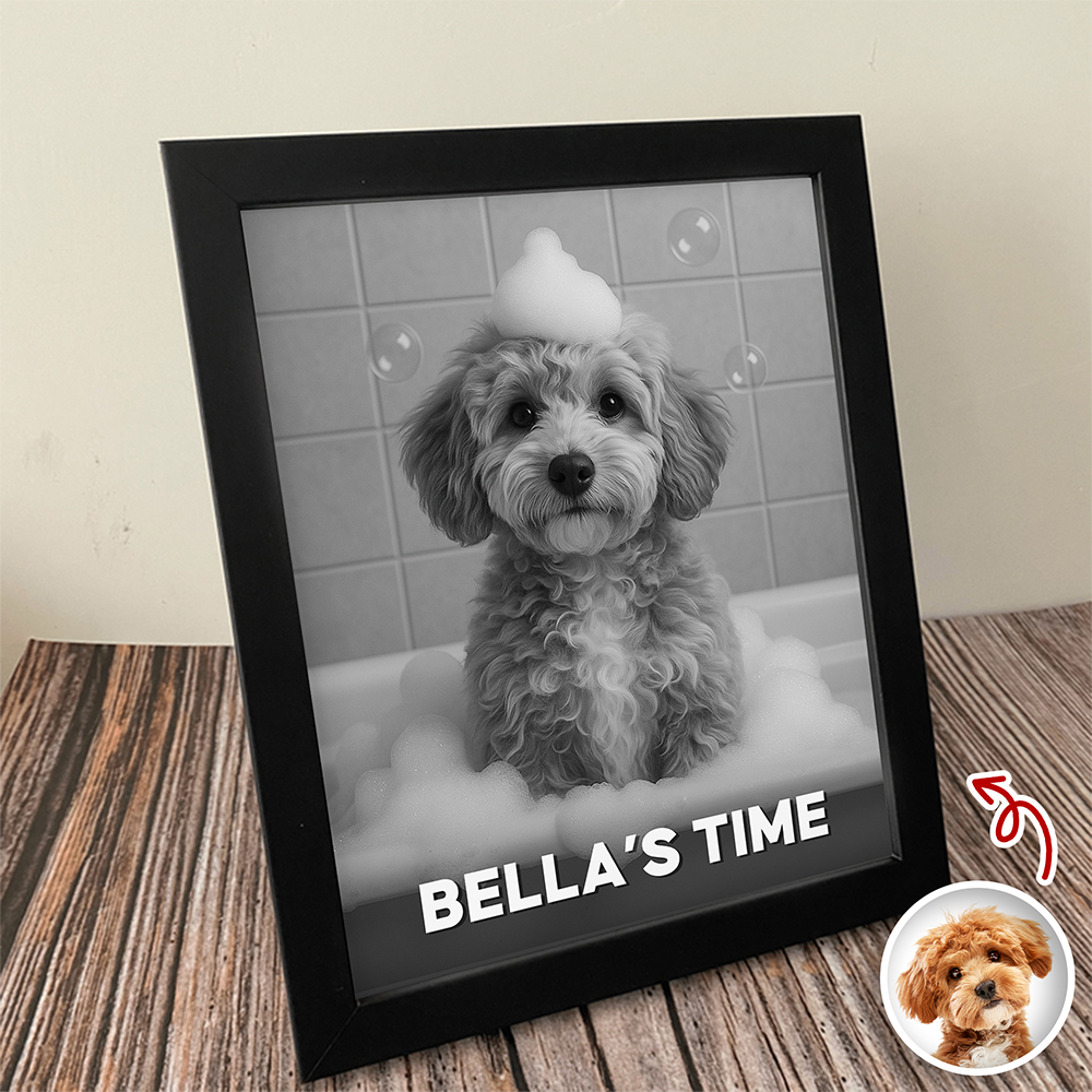 Custom Funny Photo Dog's Relax Time Picture Frame Gift For Dog Lovers LM32 895059