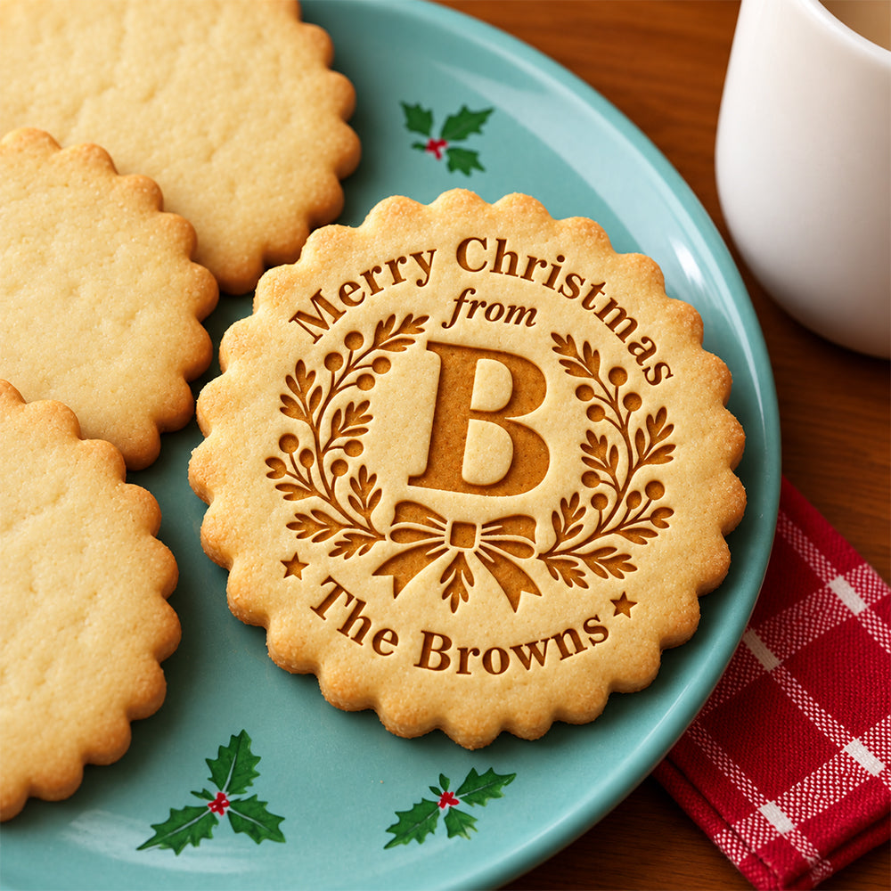 Personalized Family Name Merry Christmas Cookie Stamp HA75 919630
