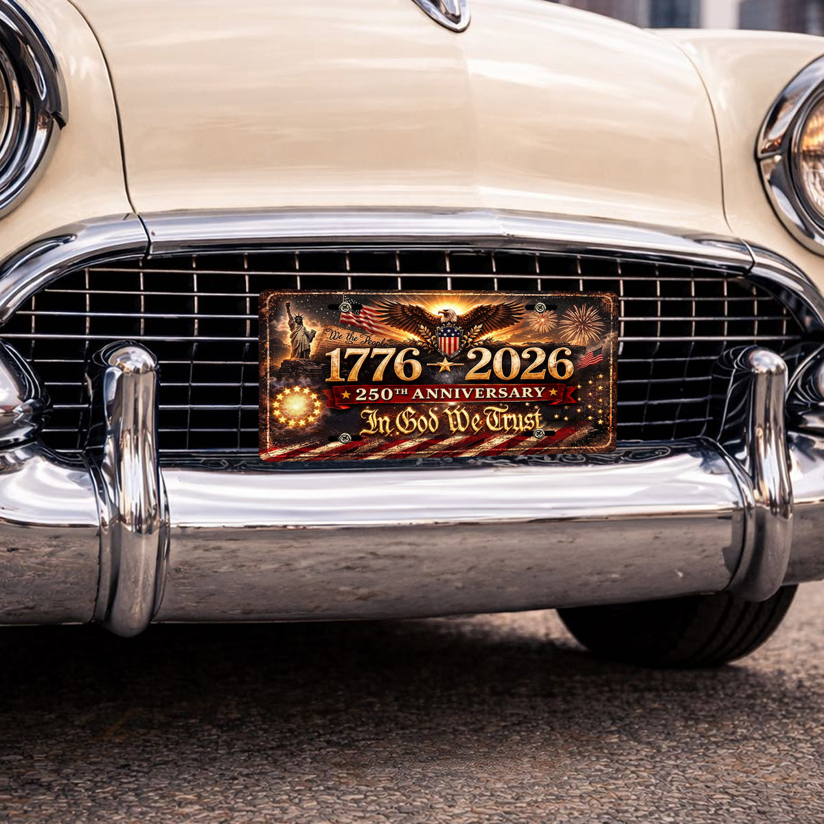 Personalized 250th Anniversary USA 1776-2026 License Plate HO82 902038