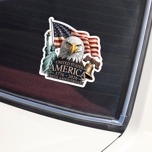 America 250 Anniversary - Celebrate 250 Years Birthday of USA Car Window Decal Sticker CH07 910114