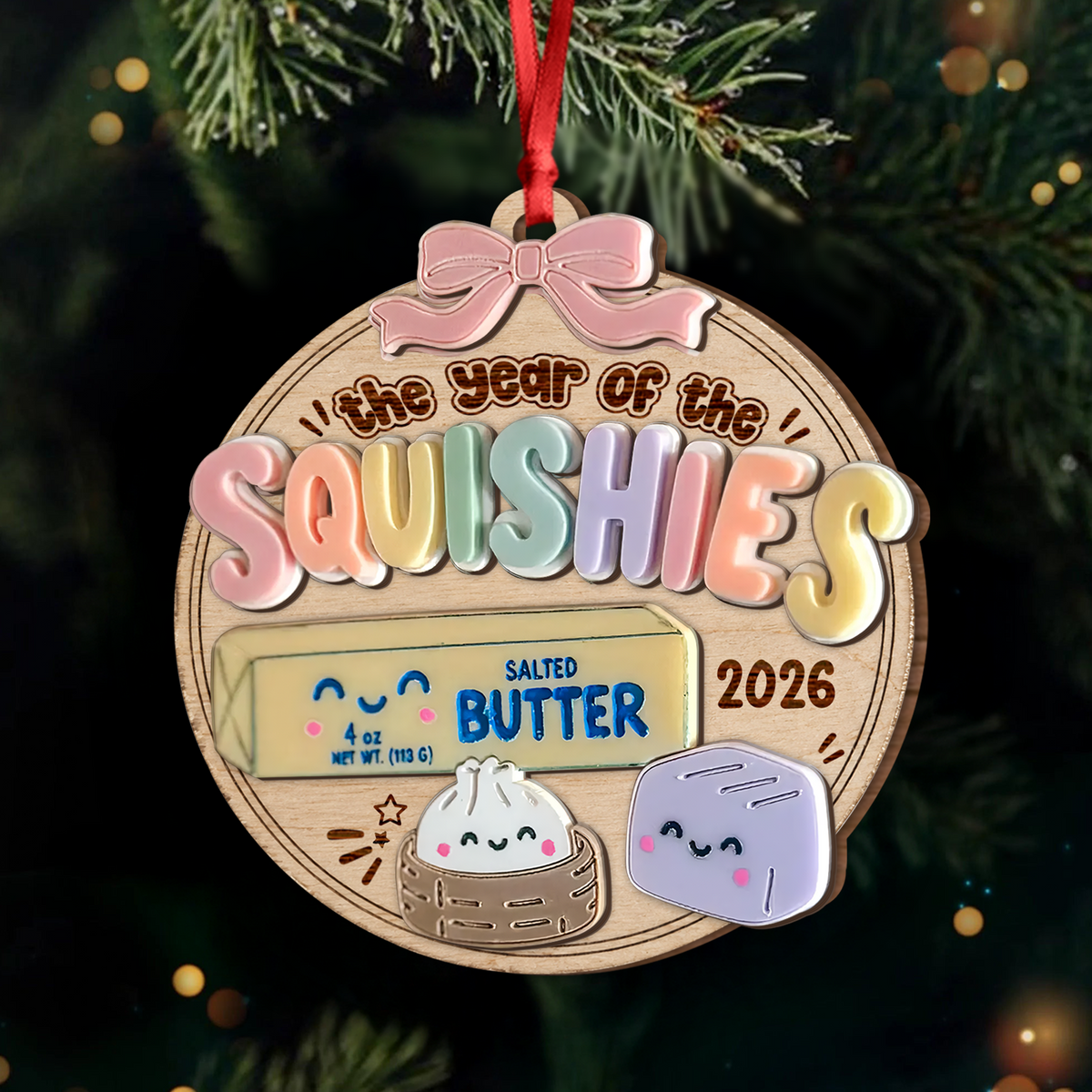 The Year of the Squishes 2-Layer Wood Ornament Christmas Gift HO82 903780